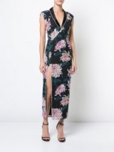 FLEUR DU MAL V-neck slit dress / floral front slit dresses