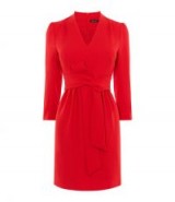 KAREN MILLEN Front-knot Crepe Dress / little red dresses