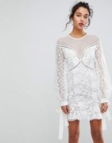 Keepsake Floral Lace Mini Dress | ivory party dresses