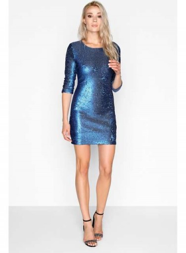 Girls on Film Navy Sequin Bodycon Dress – blue sparkly party dresses