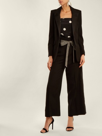 RACIL Nitta wide-leg wool trousers ~ black ankle grazers