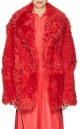 SIES MARJAN Pippa Shearling Peacoat | coral winter coats