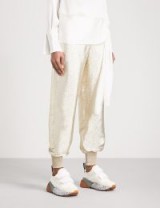 STELLA MCCARTNEY Metallic lamé jogging trousers ~ luxe gold joggers