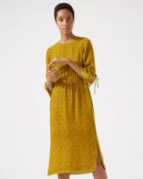 JIGSAW VELVET SPOT DEVORE DRESS CITRON