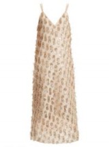 RAEY V-neck tinsel midi slip dress ~ luxe cami dresses