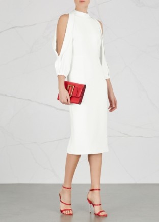 CUSHNIE ET OCHS White split-sleeve dress ~ chic evening dresses