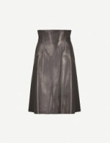 ALEXANDER MCQUEEN A-line leather skirt | black panelled skirts