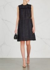 TORY BURCH Aria metallic-weave tweed dress ~ chic sleeveless dresses