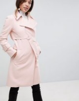 ASOS Bonded Mac with D-Rings | stylish pink macs