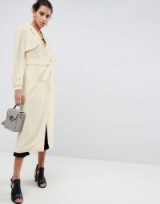 ASOS Crepe Duster Mac | chic nude lightweight coats