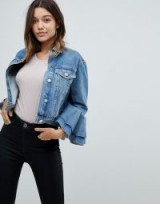 ASOS Denim Jacket With Waterfall Sleeve ~ ruffle sleeved jackets