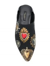 DOLCE & GABBANA heart printed mules ~ slip-on flats