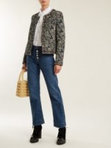 ALEXACHUNG Exposed-button kick-flare jeans ~ denim with style