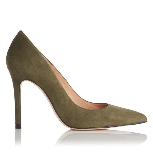 L.K. Bennett FERN KHAKI SUEDE COURTS