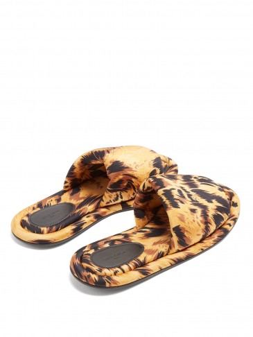 BALENCIAGA Hotel line animal-print slides