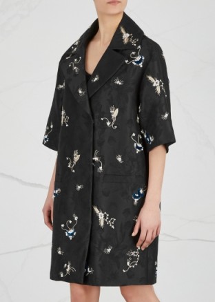 ERDEM Jaidee embellished floral jacquard coat ~ chic printed coats