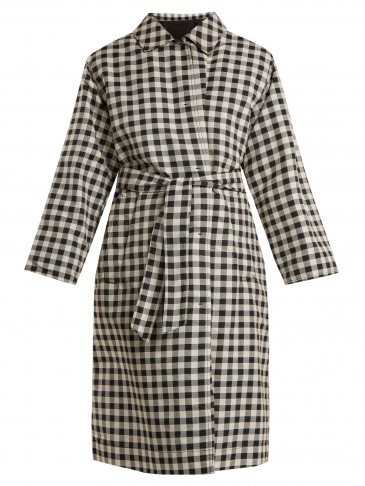 WEEKEND MAX MARA Karman monochrome check print reversible trench coat