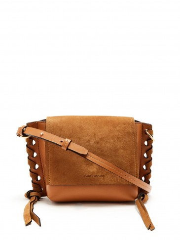 ISABEL MARANT Kleny suede and leather cross-body bag ~ tan-brown crossbody ~ chic boho bags