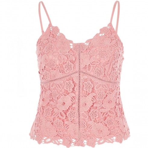 River Island Light pink lace cami bralet