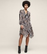 Reiss MAINE PRINTED HANDKERCHIEF-HEM DRESS / floaty dresses