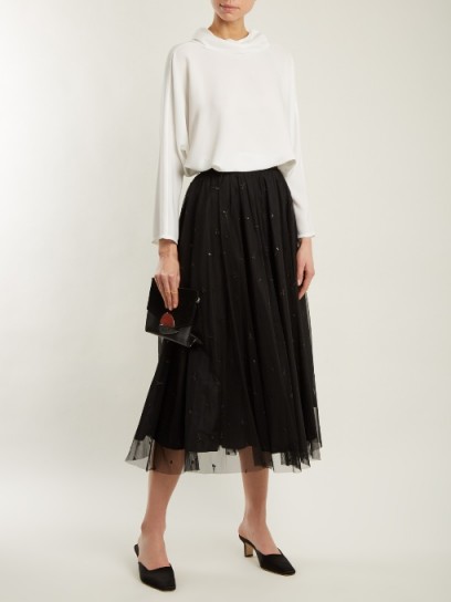 WEEKEND MAX MARA Pepli skirt ~ black tulle sequin skirts