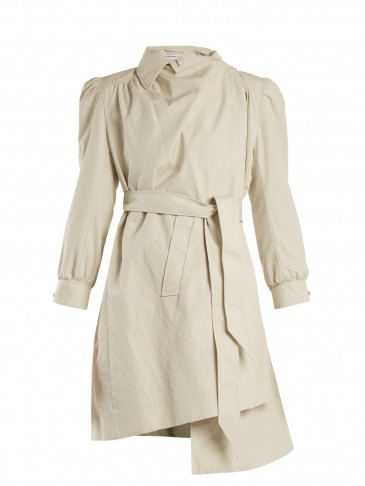 BALENCIAGA Pulled puff-sleeve coat ~ chic ivory asymmetric coats