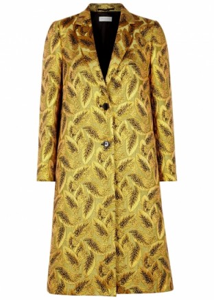 DRIES VAN NOTEN Ricks gold brocade coat ~ luxe coats