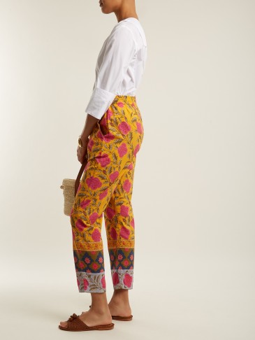 RHODE RESORT Rohan ochre-yellow cotton trousers ~ vacation wear ~ pretty pants