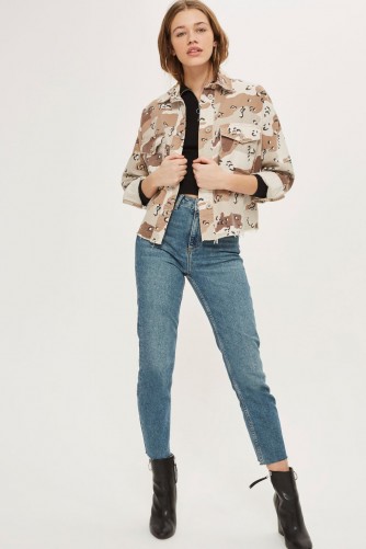 Topshop Spot Camouflage Shacket | camo shackets | jackets/shirts