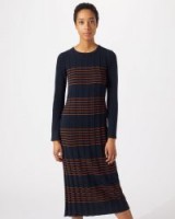 JIGSAW STRIPED MAXI DRESS NAVY / day dresses / effortless style