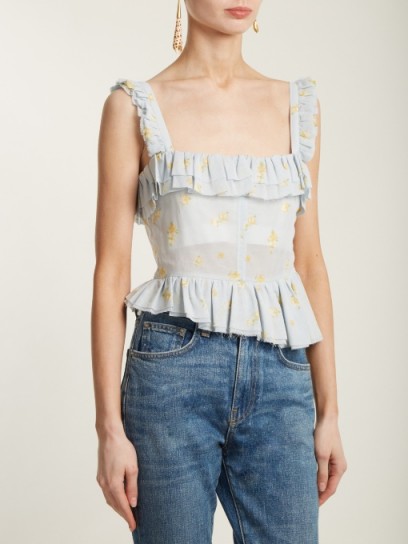 BROCK COLLECTION Tegan geranium-print top ~ feminine spring/summer ruffle tops