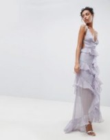 The Jetset Diaries Olympus Ruffle Maxi ~ long mauve party dresses