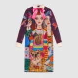 GUCCI Unskilled Worker silk dress ~ bold print dresses