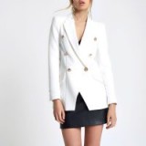 River Island White double breasted tux jacket ~ stylish evening jackets