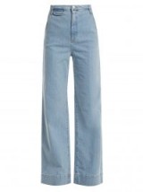 KATHARINE HAMNETT Anita high-rise wide-leg jeans ~ light-blur denim