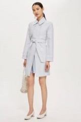 Topshop Ashleigh Crepe Truster Coat | pale blue spring coats