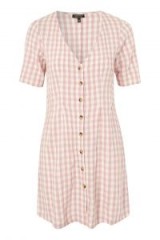 Topshop Gingham Mini Dress | pink check dresses