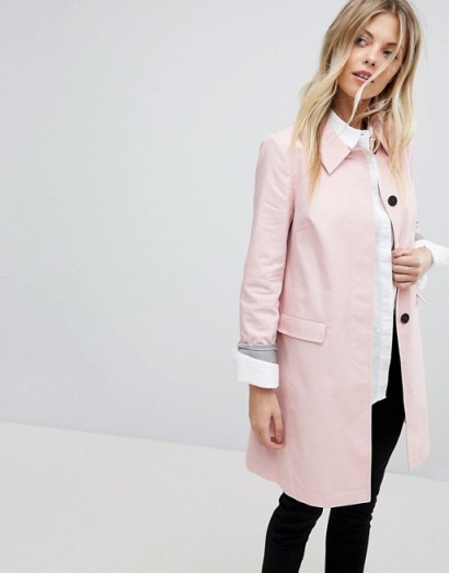 Jack Wills Edda Cotton Mac – pink macs – lightweight spring coats