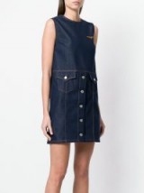 MSGM sleeveless denim shift dress ~ dark=blue casual dresses