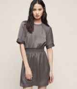 REISS MYLA SHORT-SLEEVED MINI DRESS MIDNIGHT MEADOW / luxury style dresses