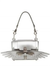 NIELS PEERAER SMALL WINGS LEATHER SHOULDER BAG / metallic silver bags