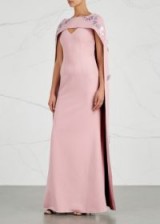 SAFIYAA Mauve embellished cape gown ~ luxe event gowns