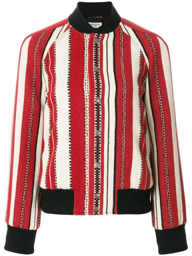 SAINT LAURENT Berber bomber jacket ~ red striped jackets