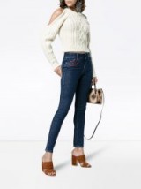 STELLA MCCARTNEY All Is Love embroidered skinny jeans ~ dark-blue skinnies