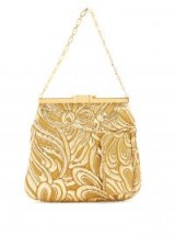 BIENEN-DAVIS 4am metallic-gold brocade clutch ~ luxe vintage style evening bags ~