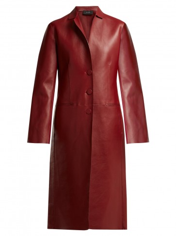 JOSEPH Anda bonded-leather coat ~ luxury red coats