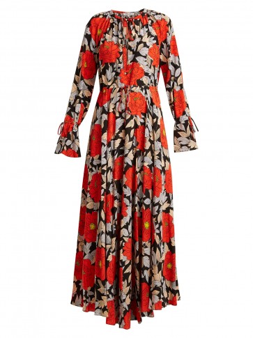 DIANE VON FURSTENBERG Boswell floral-print silk dress ~ chic boho style