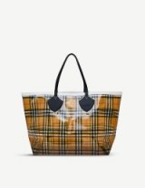 BURBERRY Vintage check PVC extra-large shopper ~ semi transparent shoppers