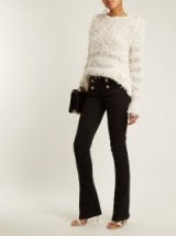 BALMAIN Black Button-detail kick-flare jeans ~ chic flares