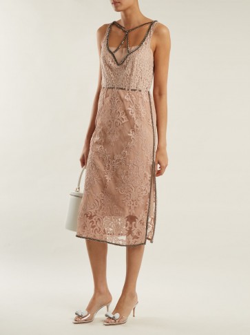 NO. 21 Crystal-embellished floral lace dress ~ feminine and chic